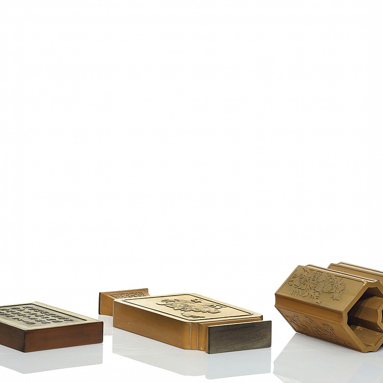 Conjunto de utensilios de madera tallada, S.XX - 4