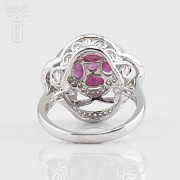 Fantástico anillo rubí y diamantes - 3