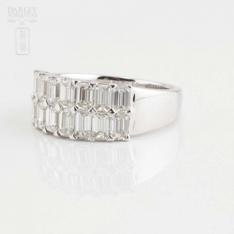 Fantástico anillo oro blanco 18k y diamantes 2.12cts - 3