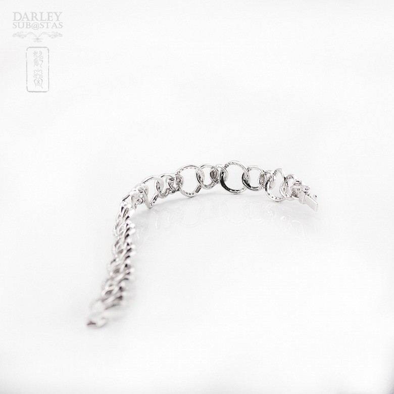 Link bracelet in white gold and 170 diamonds. - 4