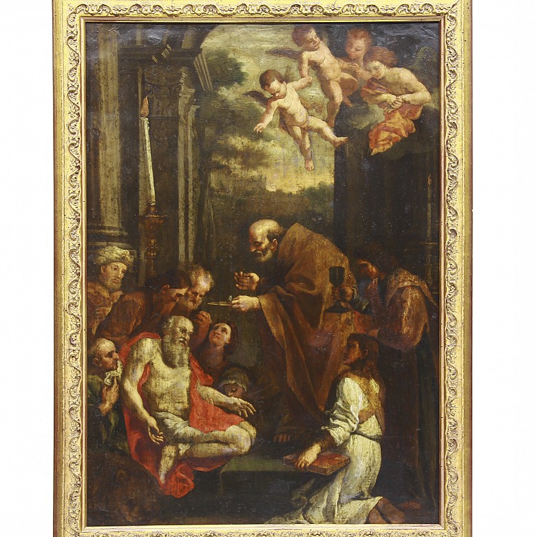Anónimo, s.XVIII “San Carlos Borromeo dando la comunión a los apestados” - 2
