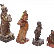 Lot of carved wooden sculptures, Asia, 19th - early 20th century