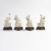 Four great ivory warriors
