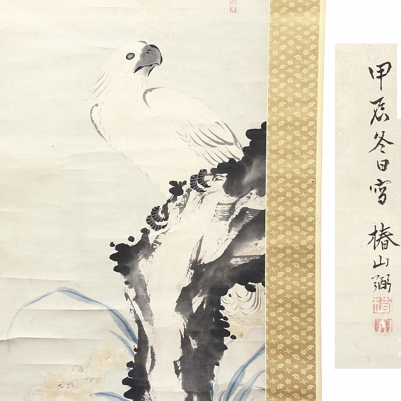 Lot of two paintings, Japan, 20th century