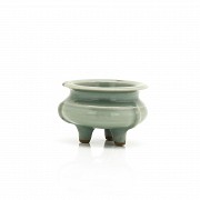 Incensario de cerámica celadón, Longquan, Song (1127-1279)