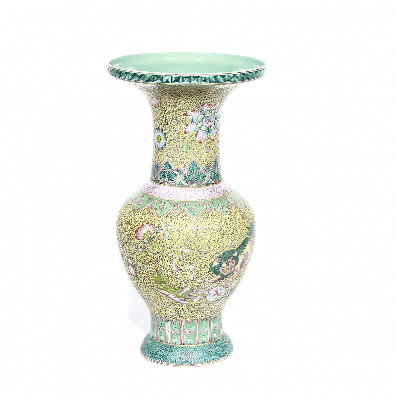 Jarrón de cerámica, China, s.XX