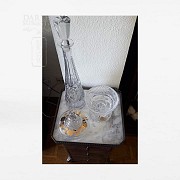 Botella cristal y bombonera de Bohemia - 3