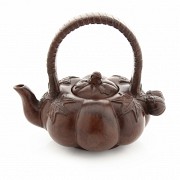 Pumpkin-shaped teapot, Yixing.