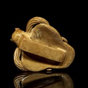 Piece of a carved yellow jade belt, Han dynasty