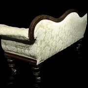 Victorian chaise longue with capitonné upholstery, England, 19th century - 4