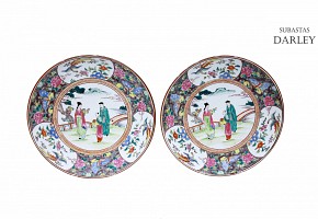 Pair of Cantonese dishes, 20th century