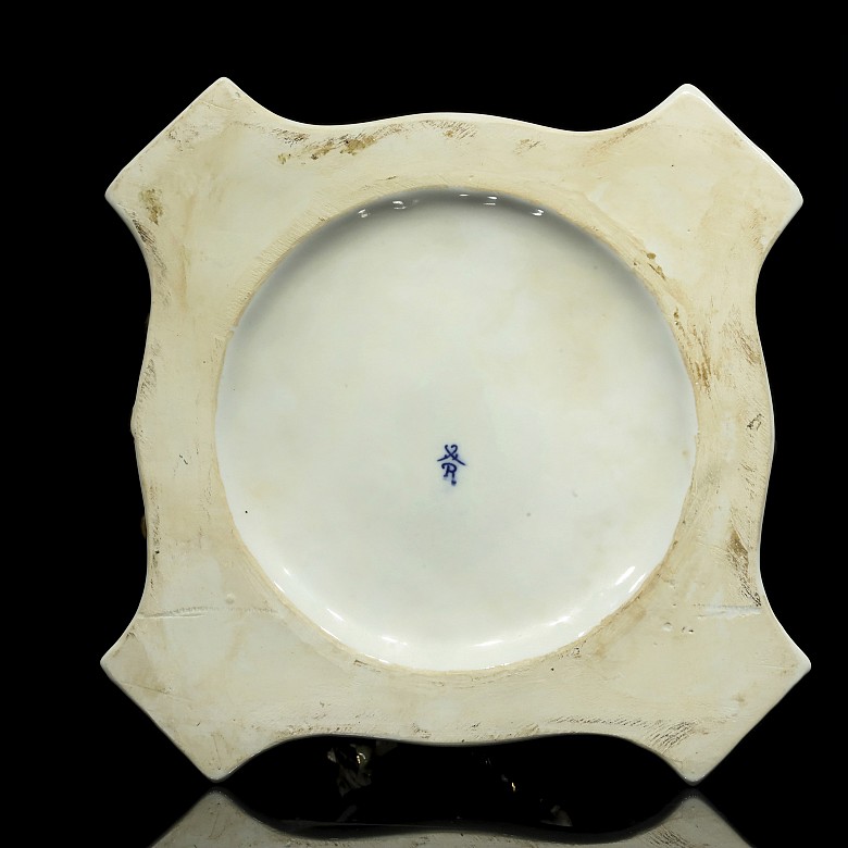 Candelabro de porcelana alemana, S.XX
