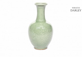 Celadon glazed ceramic vase, 20th century