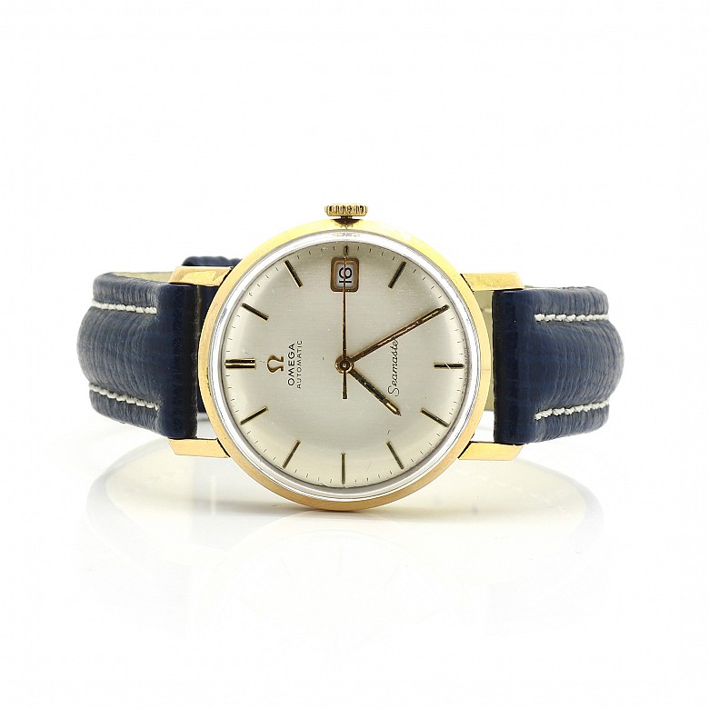 18k gold Omega Seamaster wristwatch, 1960s.