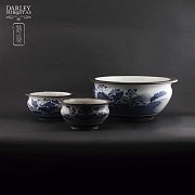 Tres bols de cerámica china - 1