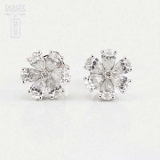 18k white gold earrings and diamonds - 4