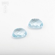 Pair of blue topaz 15.50cts