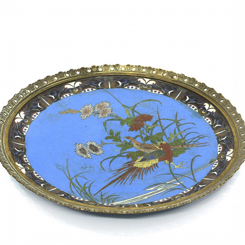 Metal plate with enamel, 20th century - 5