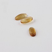 Lot of 3 beautiful citrines 2.50cts honey colored