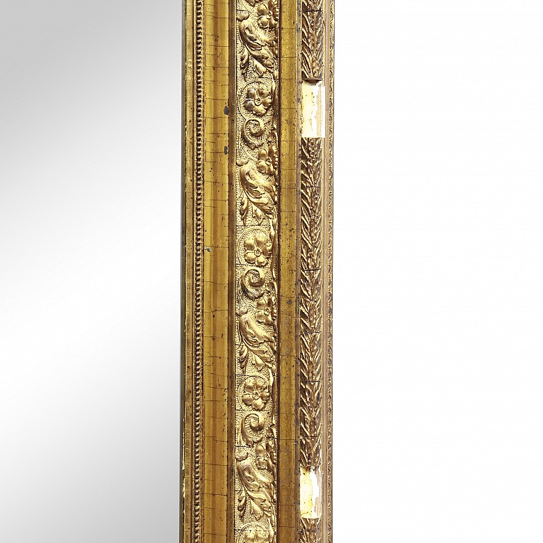 Espejo de madera dorada, s.XX - 3