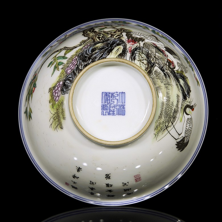 Bowl with cranes, 20th century - 5