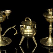Set of eight brass utensils, 19th - 20th century - 3