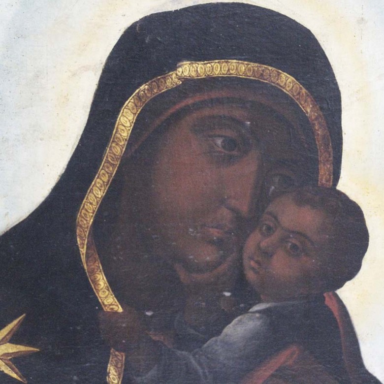 Virgen con niño Jesús siglo XVIII-XIX - 3