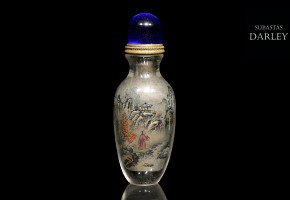 Painted glass snuff bottle, Qing dynasty, 19 th century