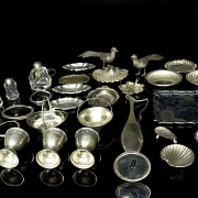 Lote de objetos de plata, S.XX