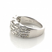 Ring in 18k white gold and diamonds - 2