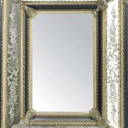 Espejo veneciano de cristal de Murano, s.XX - 2
