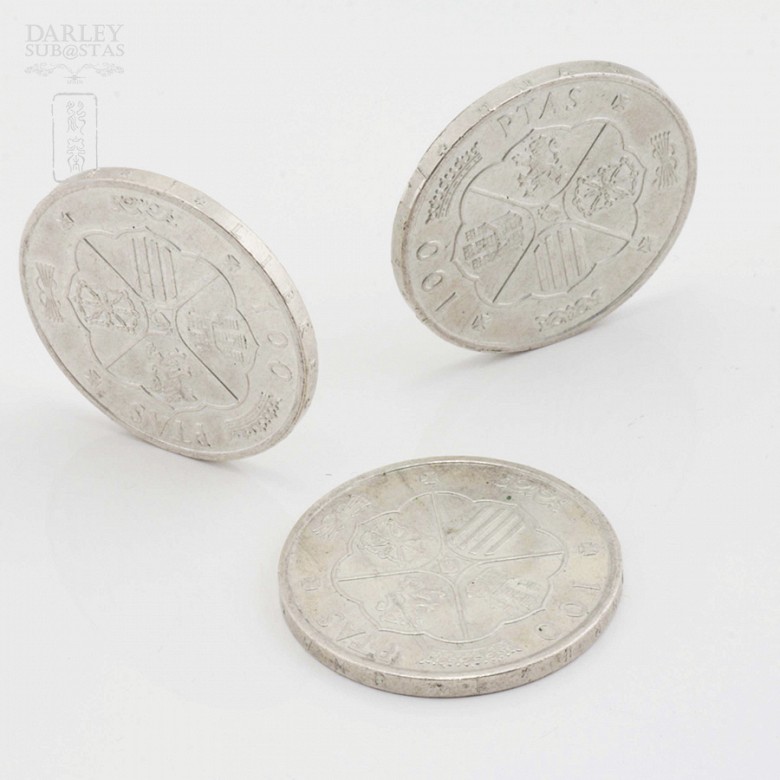 Three silver coins - Spain 1966 - 7