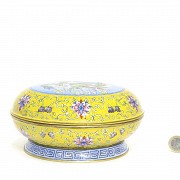 A large enamel decorated 