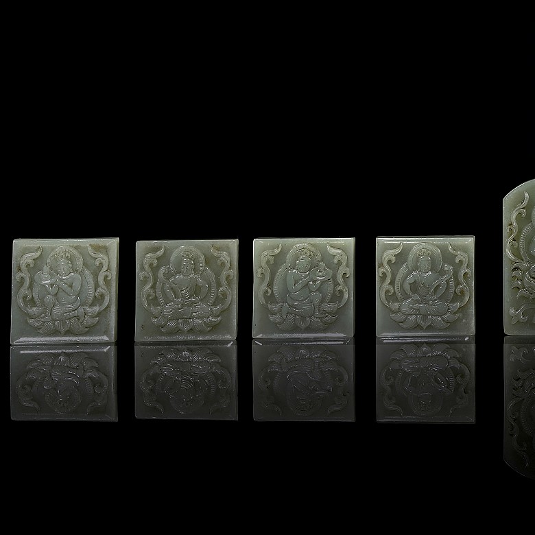 Set of jade belt plaques, Qing dynasty