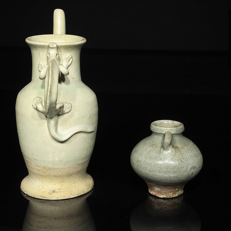 Two pieces of glazed ceramics, Song style