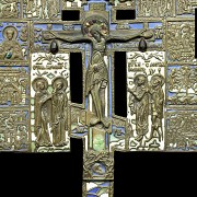 Crucifico procesional bizantino, Rusia, S.XIX - 4