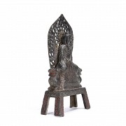 Iron sculpture of Guanyin, Qing dynasty.