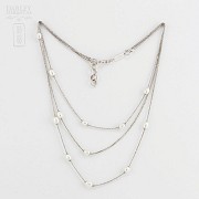 Beautiful necklace in silver and pearls