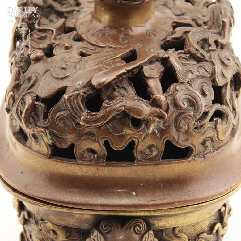 中国十三世纪青铜香炉  Incensario Chino de bronce siglo XVII - 11