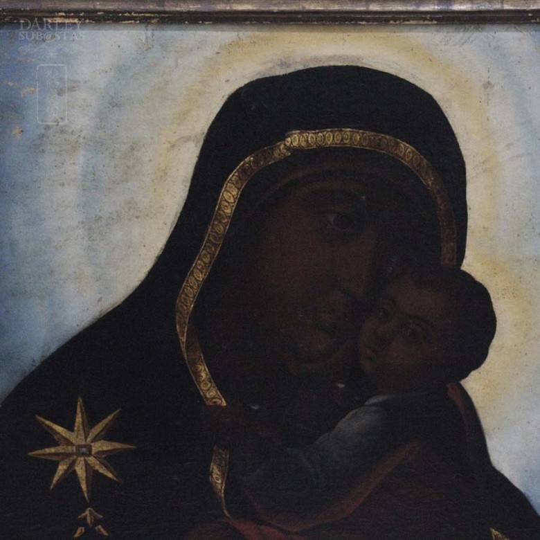 Virgen con niño Jesús siglo XVIII-XIX - 9