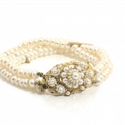Pearl bracelet in 18k yellow gold - 1