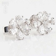 18k white gold earrings and diamonds - 8