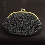 Dark brown leather handbag. - 6