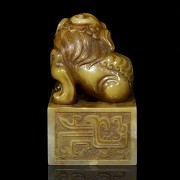 Stamp with lion in stone, 20th century