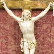 Christ on the cross in ivory, 19th century
