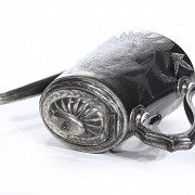 English silver plated metal teapot, ca 1897 - 4