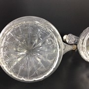 Beautiful couple of Porrónes in hand carved Crystal, - 7
