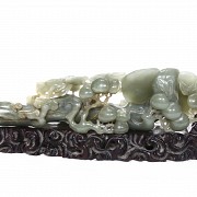 Escultura de jade tallado, s.XX