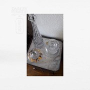 Botella cristal y bombonera de Bohemia - 5