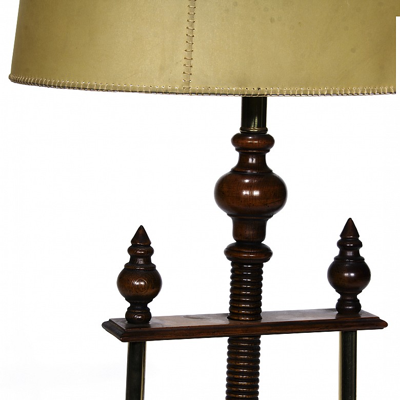Vintage wooden lamp, Valenti.